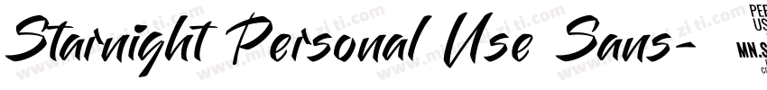 Starnight Personal Use Sans字体转换